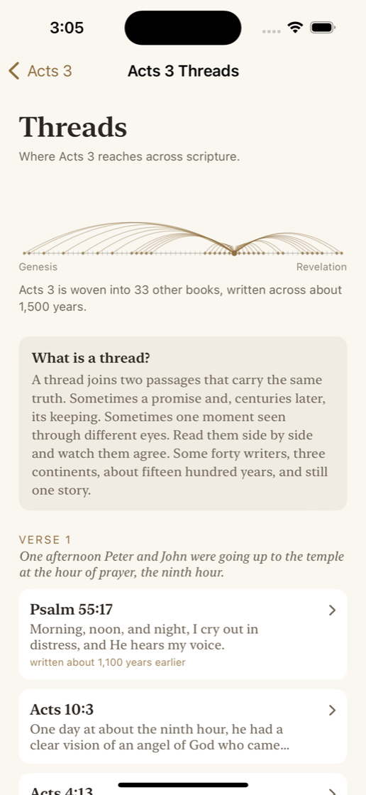 One chapter, and everywhere it reaches across scripture